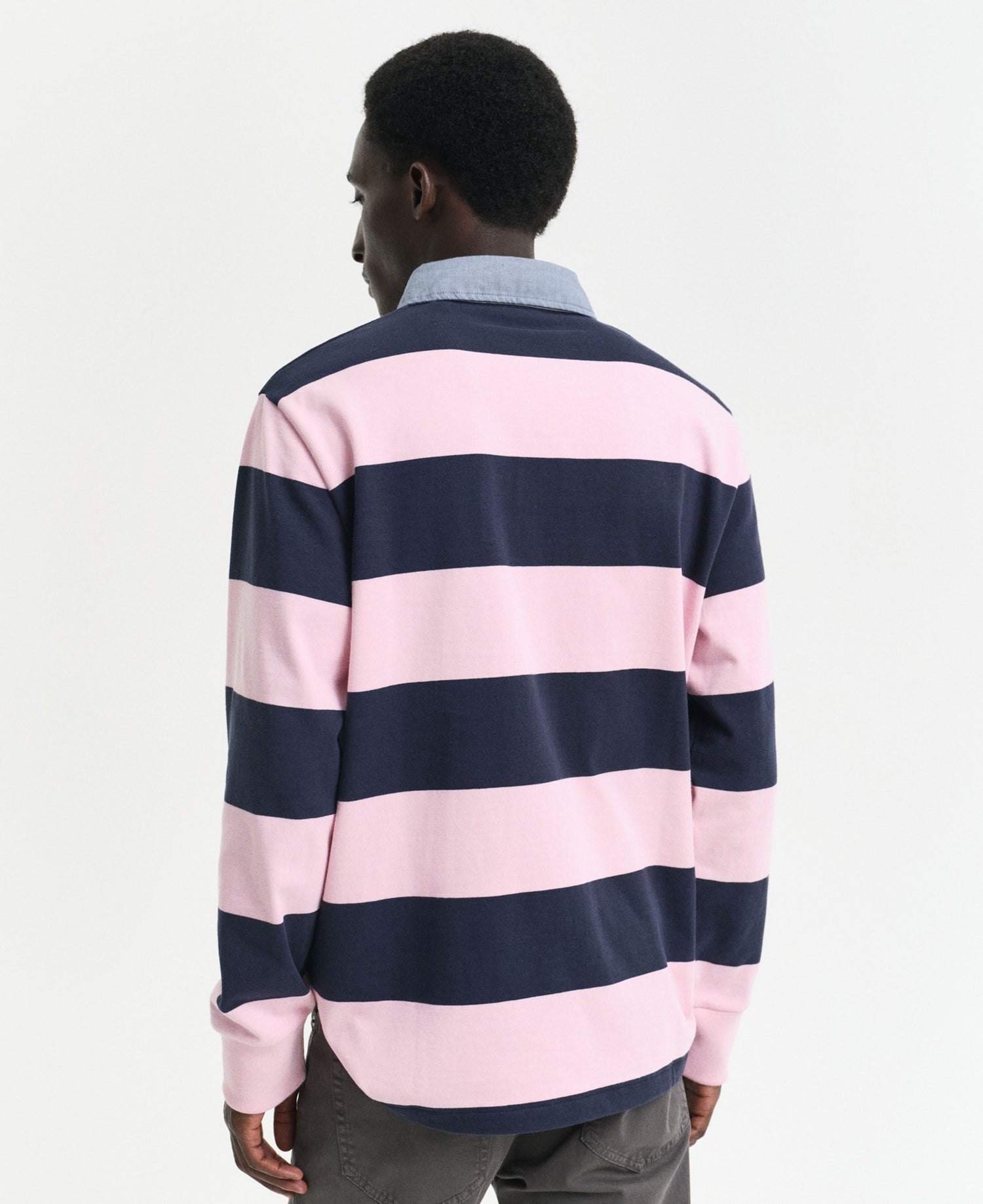 Striped Chambray Heavy Rugger - California Pink