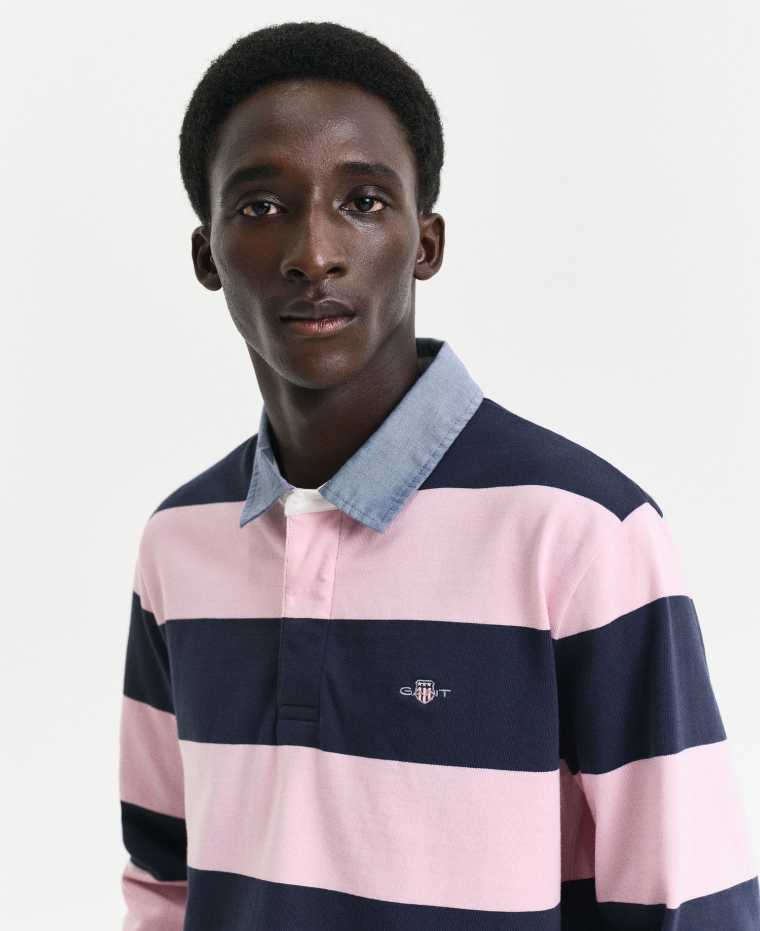 Striped Chambray Heavy Rugger - California Pink