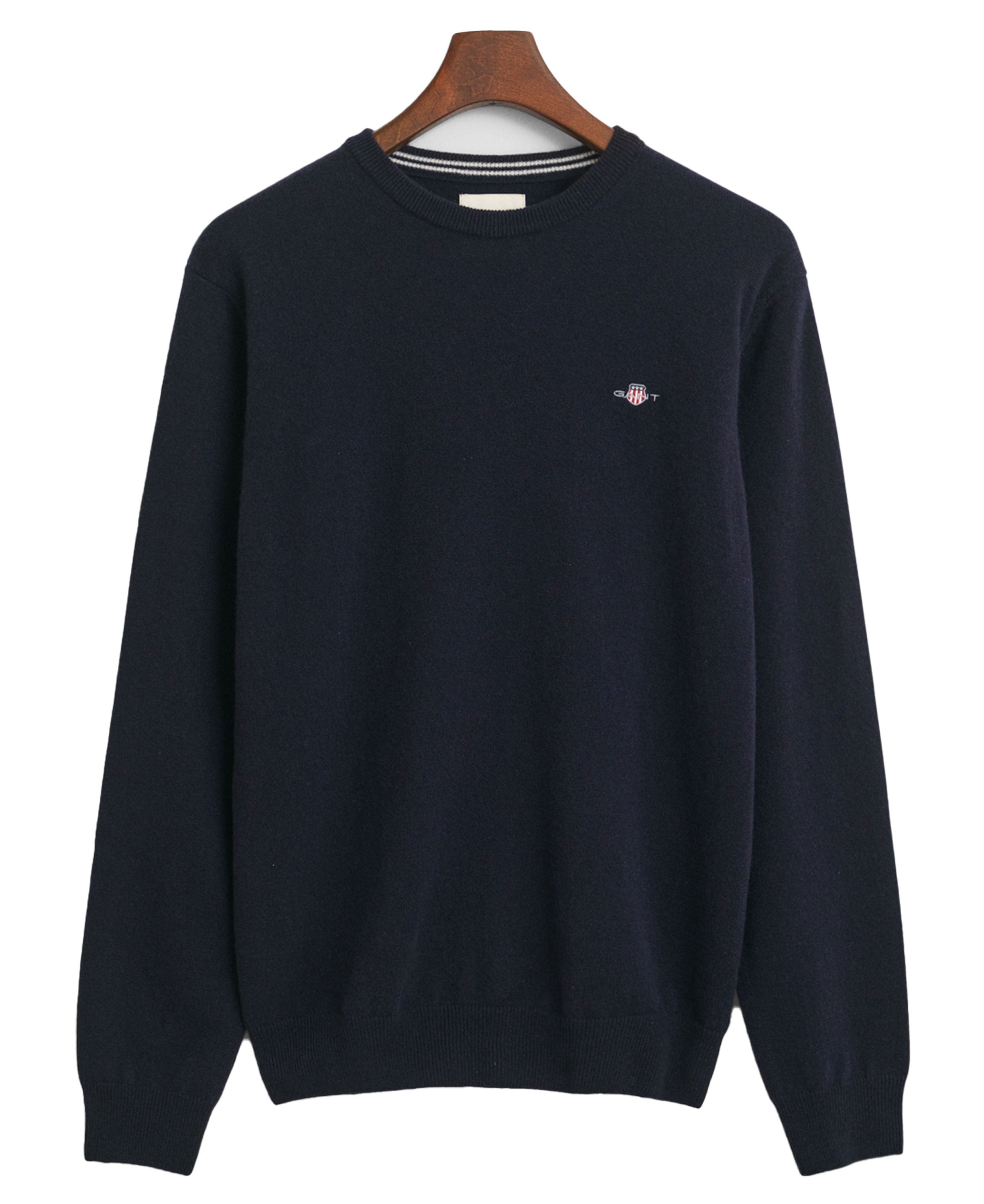 Superfine Lambswool Crew Neck Sweater - Marine
