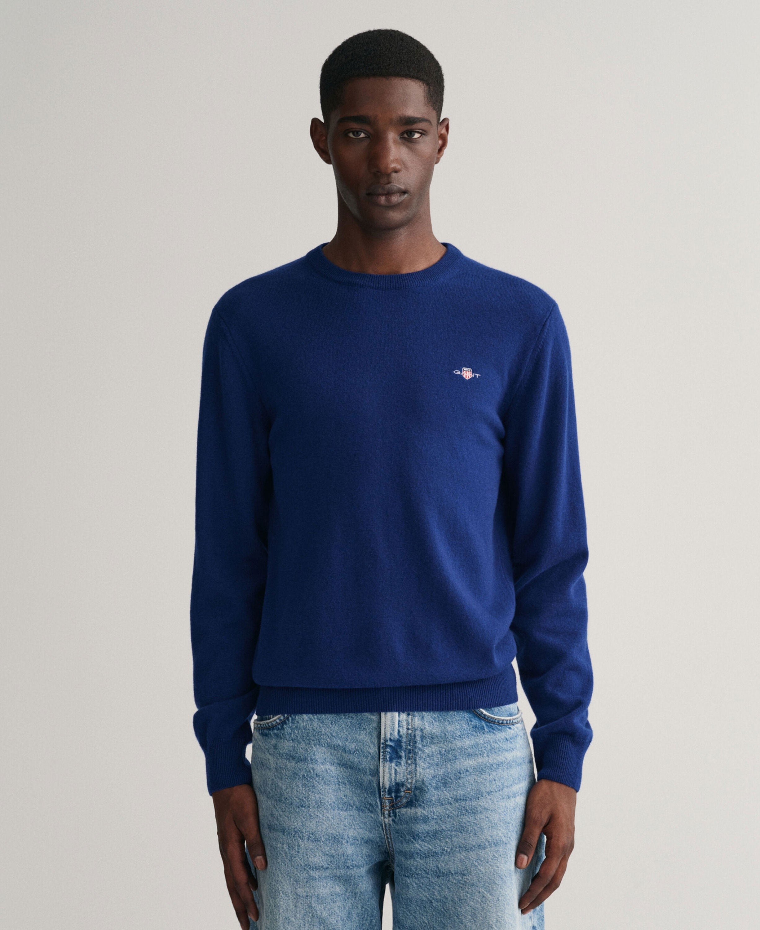 Superfine Lambswool Sweater - College Blue