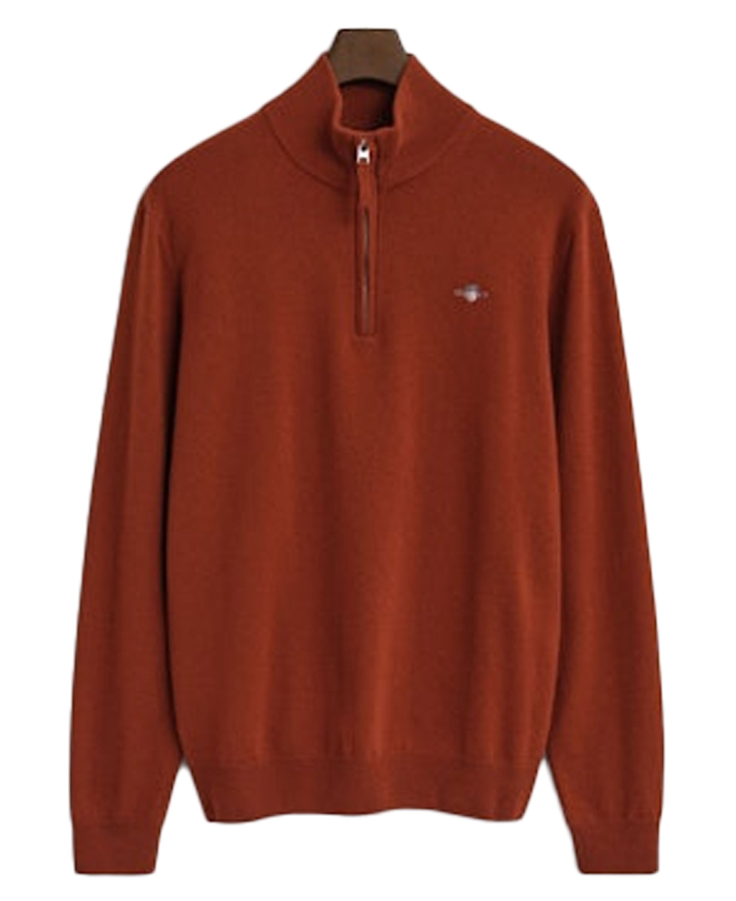 Superfine Lambswool Half Zip - Modern Rust