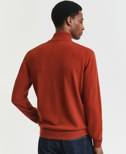 Superfine Lambswool Half Zip - Modern Rust