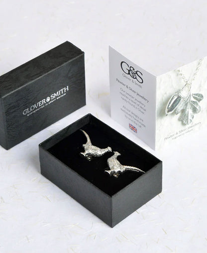 Pheasant Cufflinks - Silver