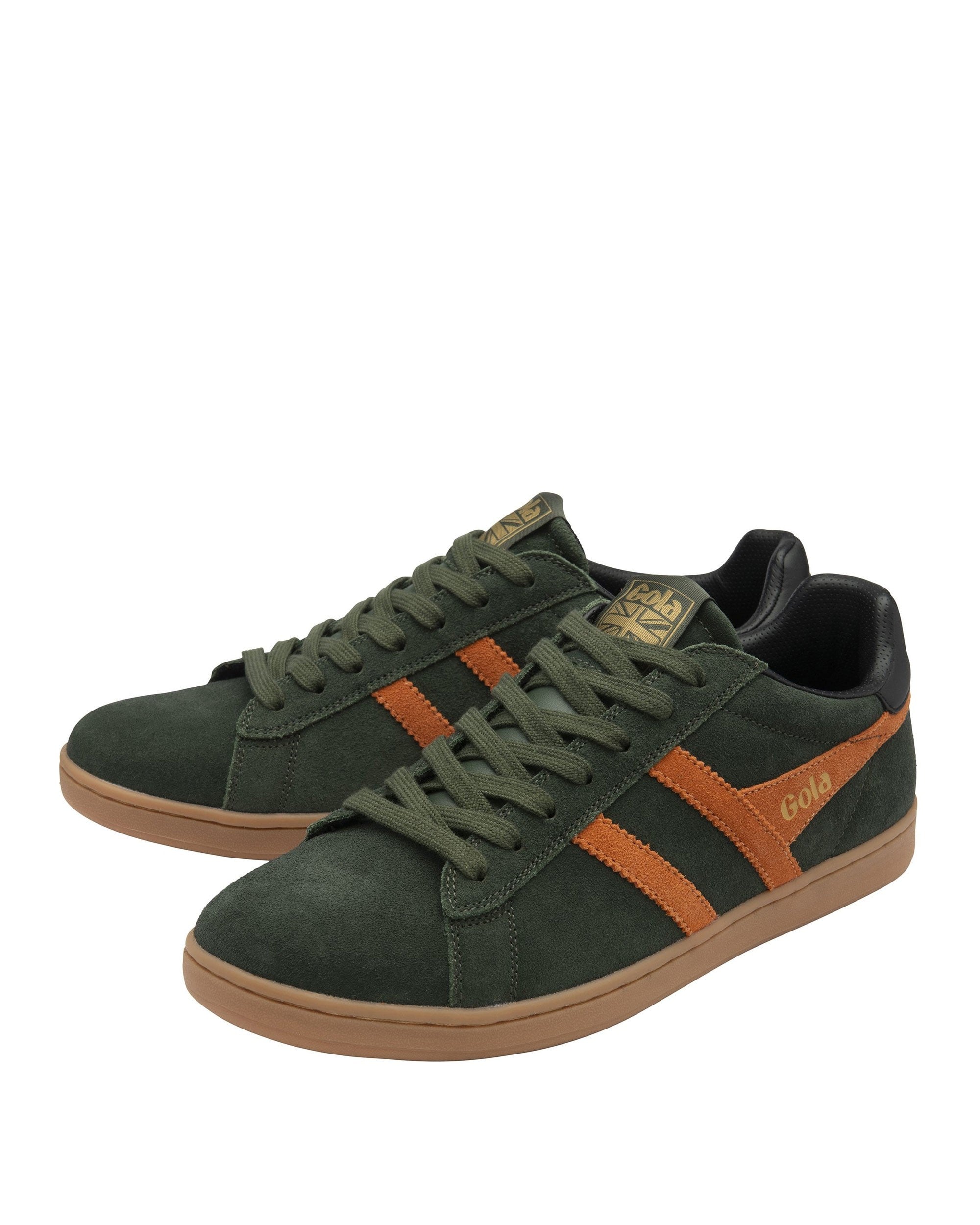 Equipe II Suede Trainer - Dark Khaki/Moody Orange/Black