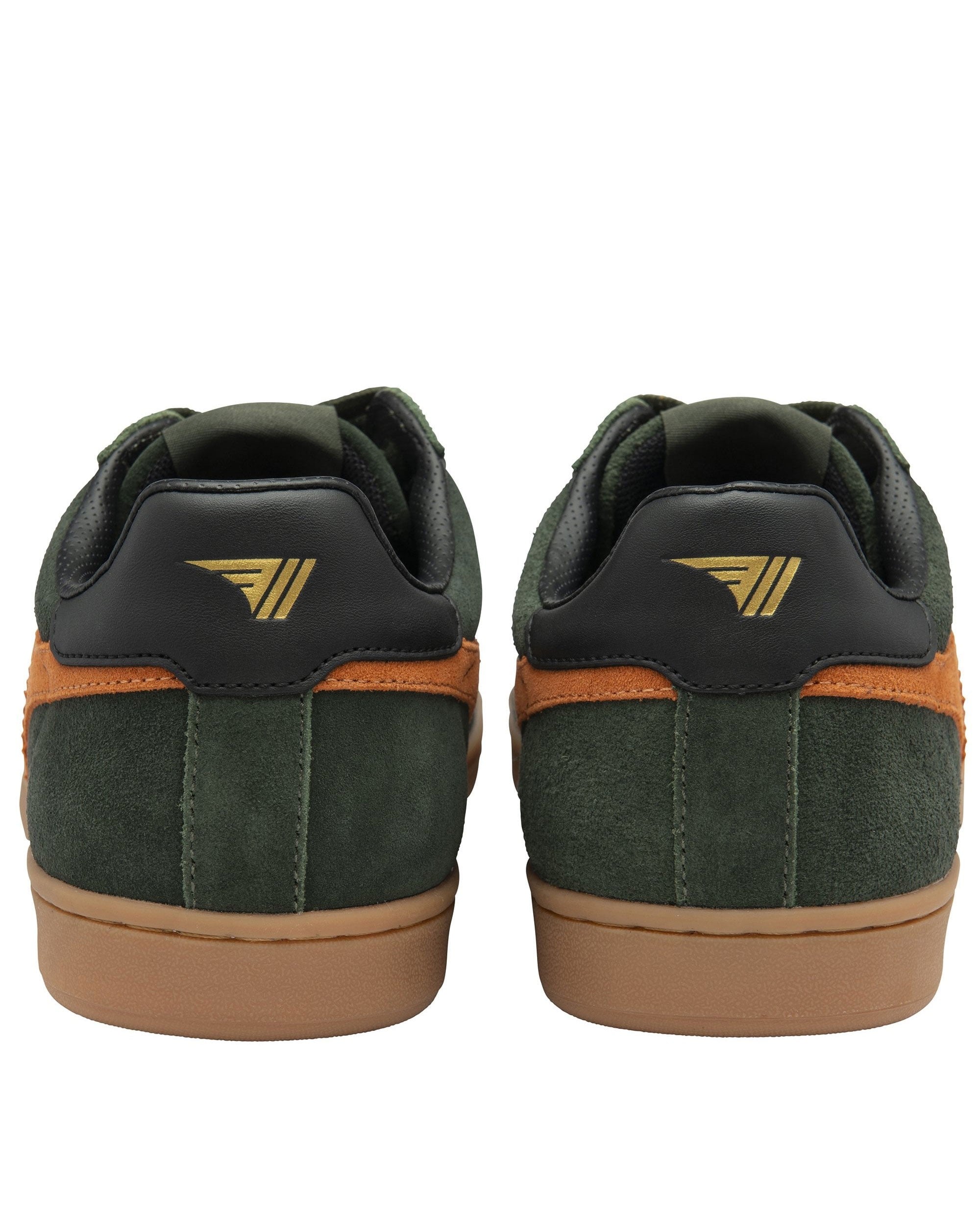 Equipe II Suede Trainer - Dark Khaki/Moody Orange/Black