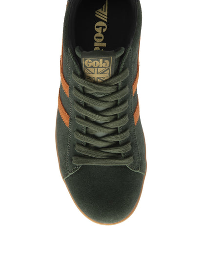 Equipe II Suede Trainer - Dark Khaki/Moody Orange/Black
