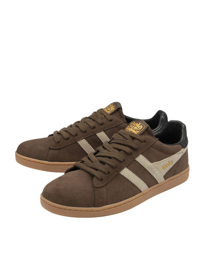 Equipe II Suede Trainer - Otter/Bone/Black