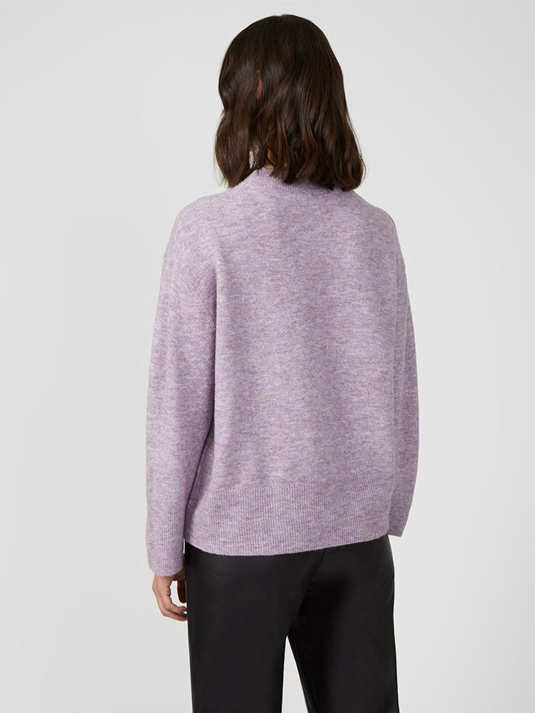 Carice Recycled Knit Jumper - Lavender Marl