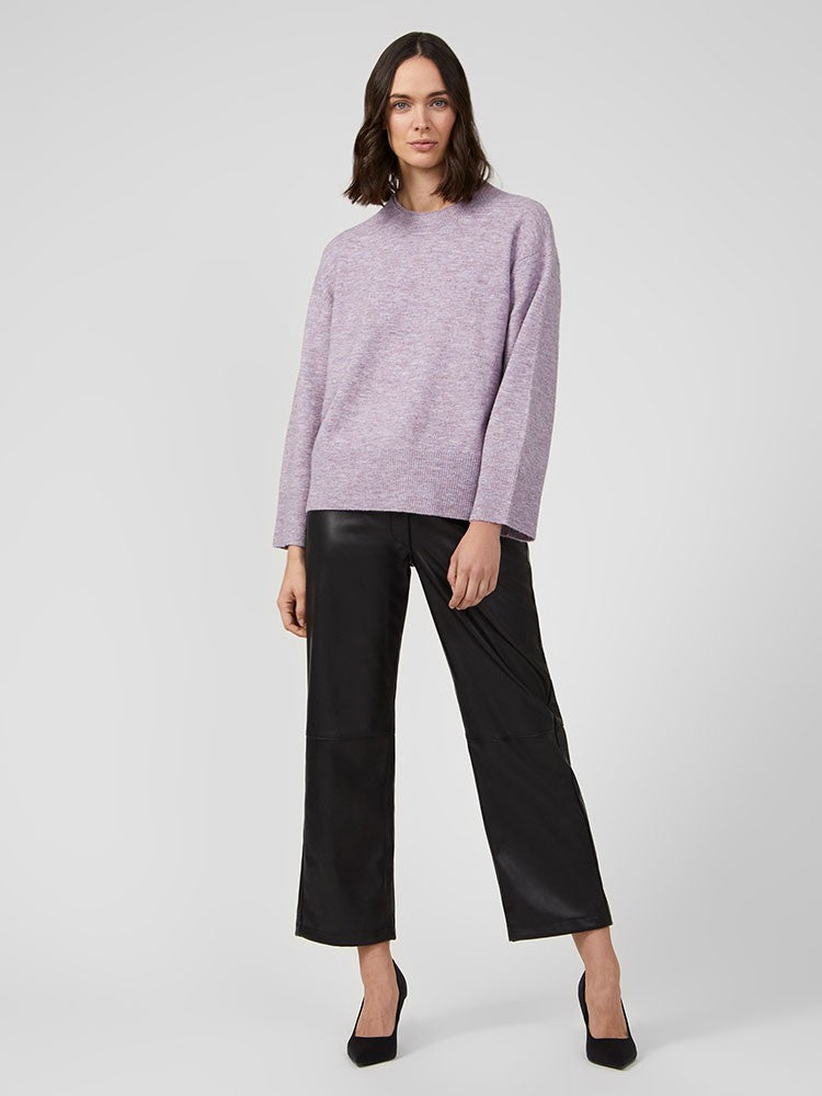 Carice Recycled Knit Jumper - Lavender Marl