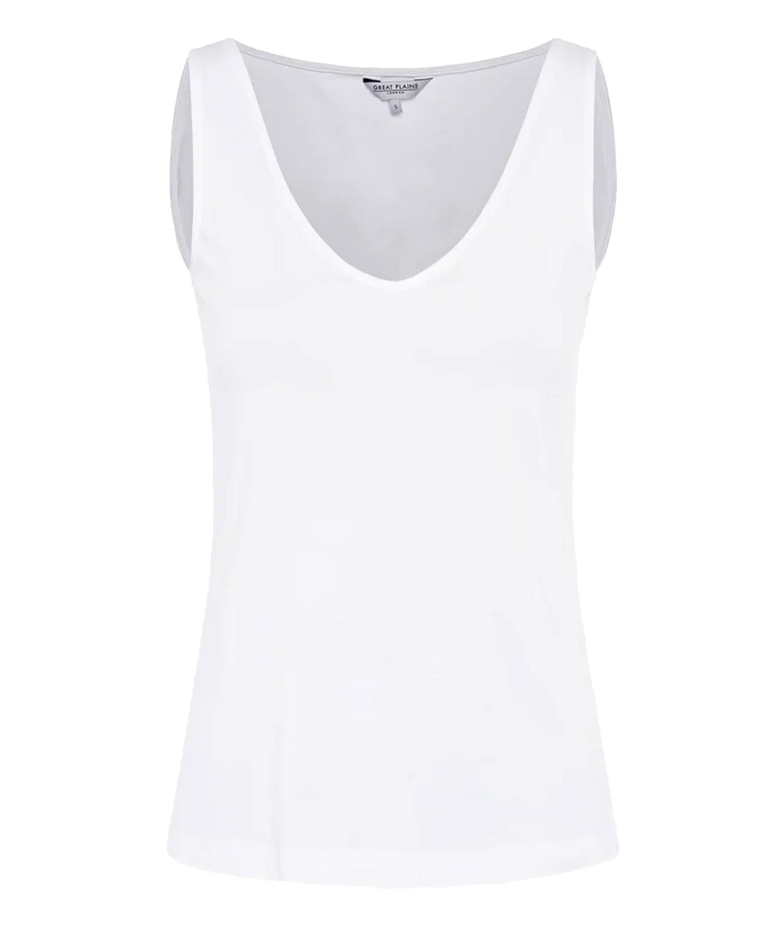 Core Organic Fitted Tank Top with Support - White