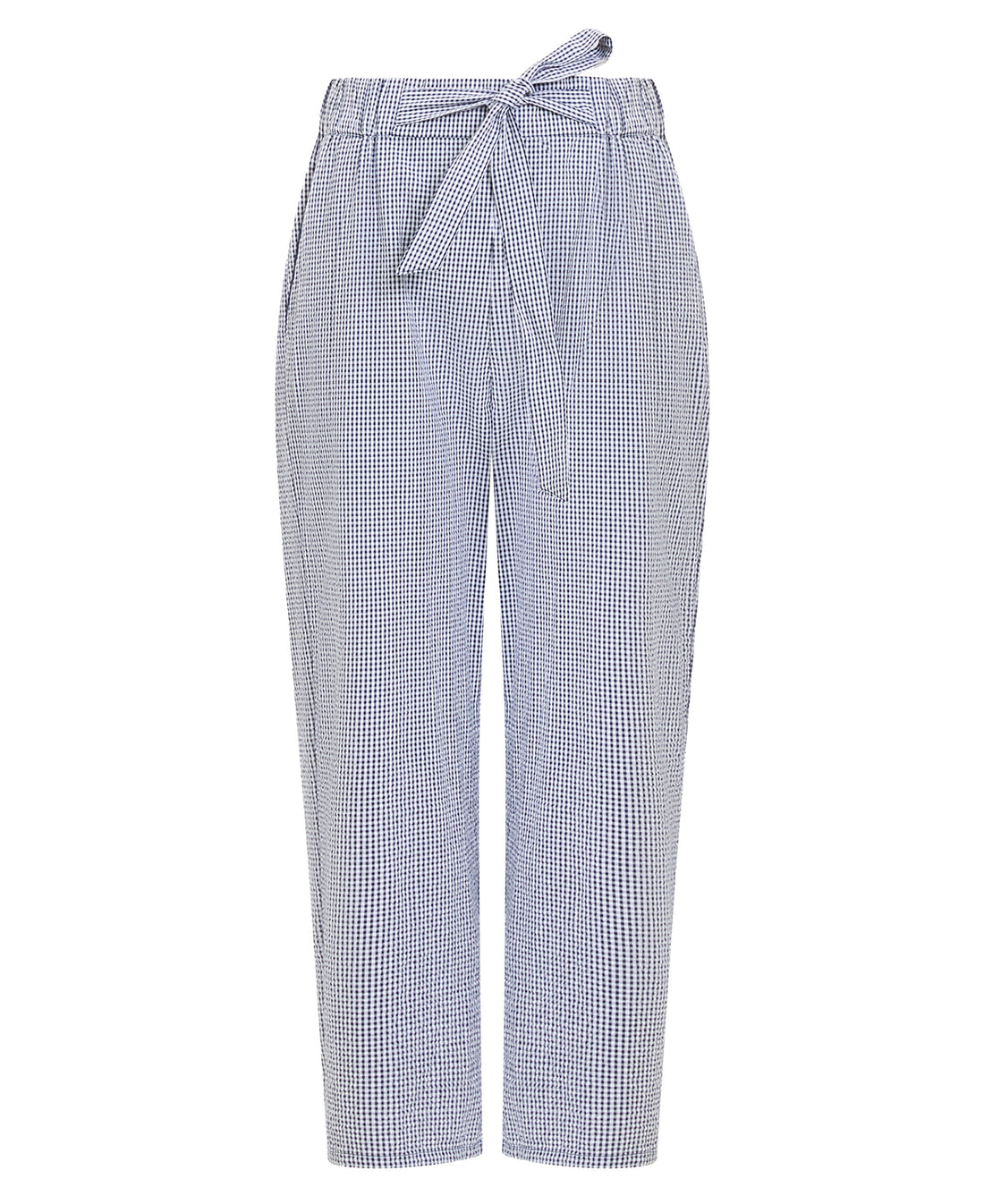 Salerno Gingham Trousers - Summer Navy White