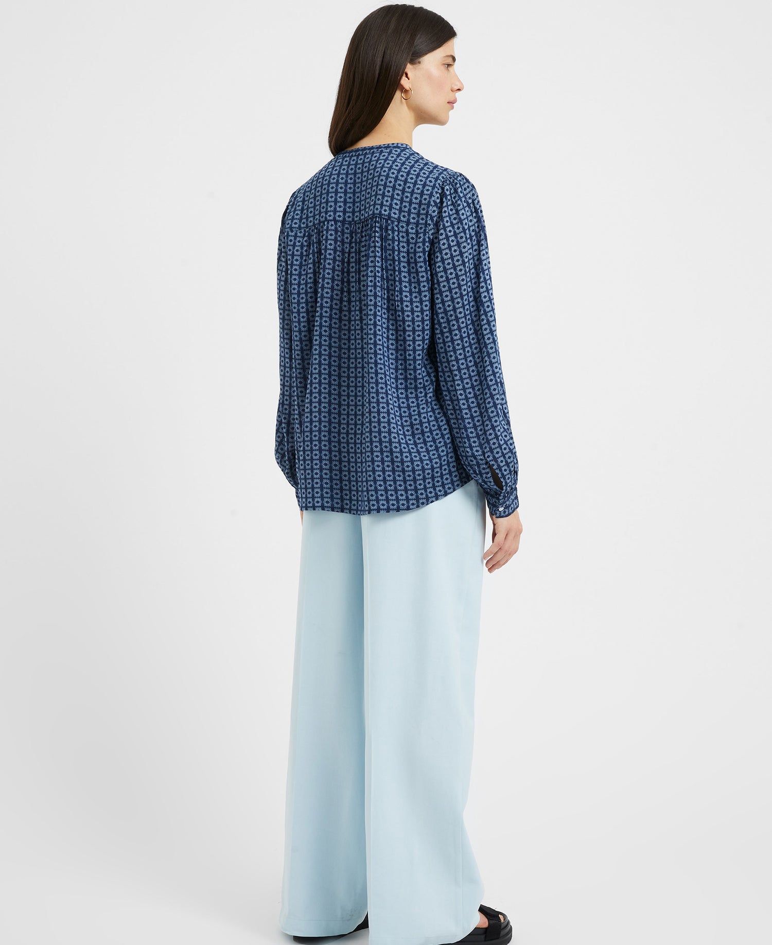 Tangier Tile Blouse - Summer Navy Lake Blue