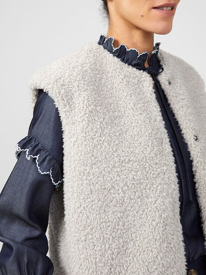 Winter Fluffy Gilet - Dark Fog