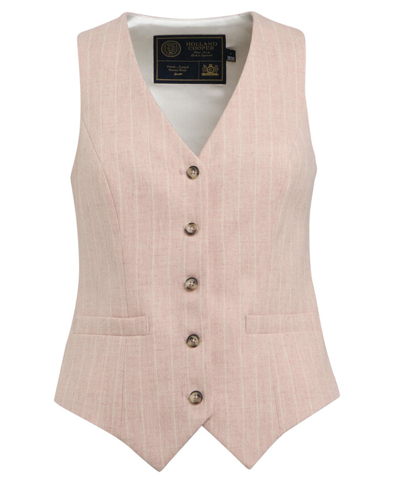 Hampton Waistcoat - Pink Chalk Pinstripe