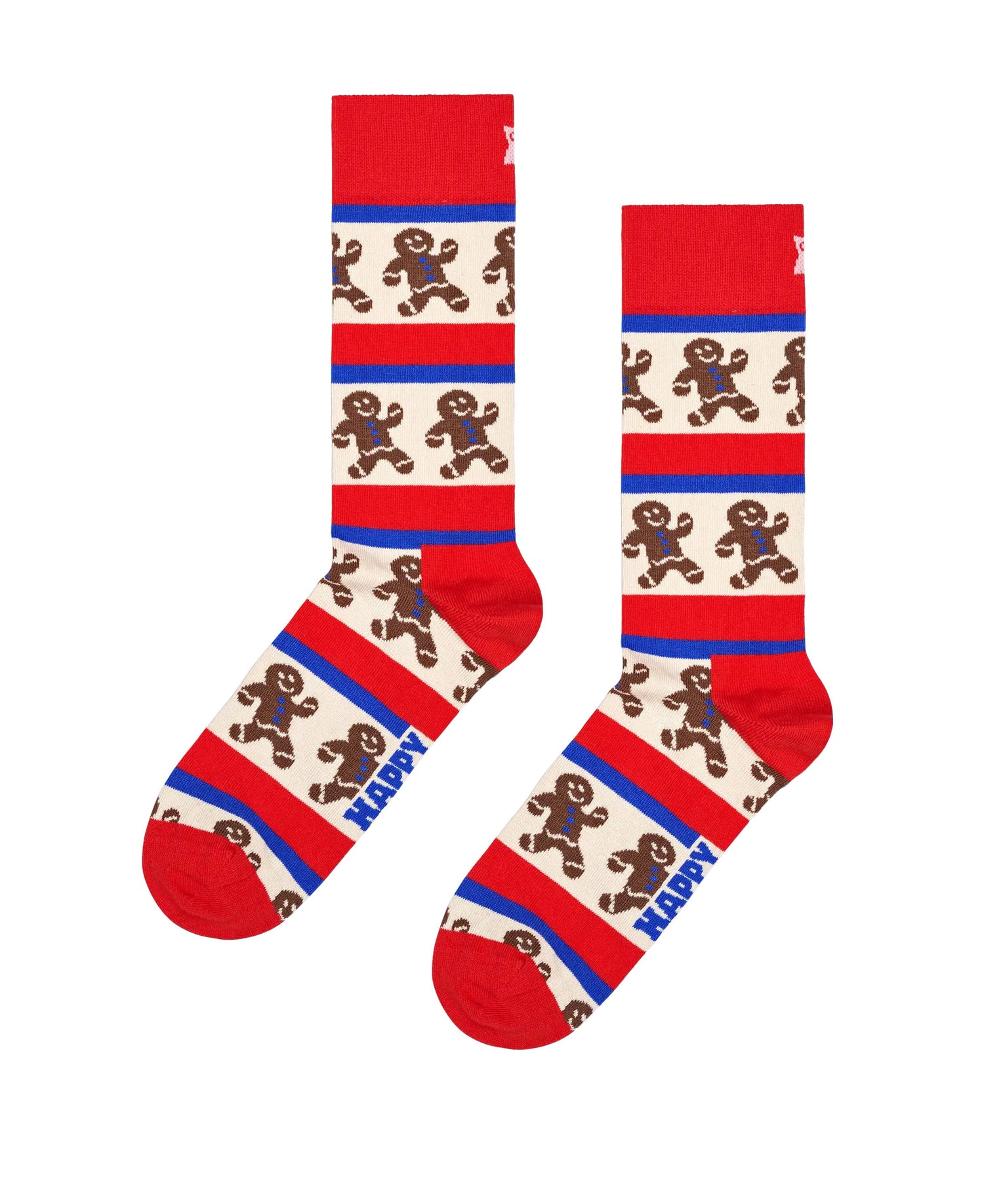 Gingerbread Stripe Socks - Red