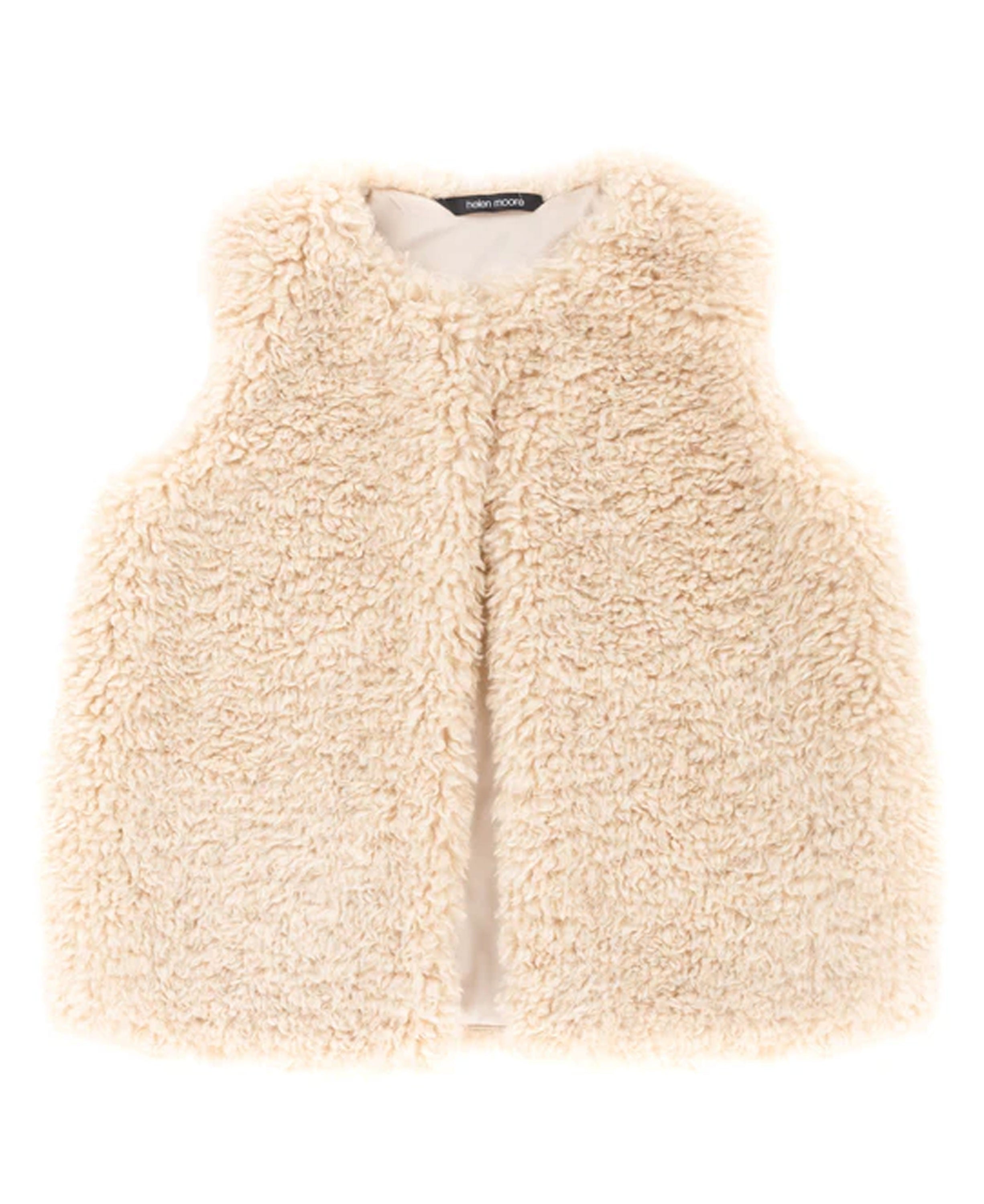 Faux Sheepskin Gilet - Cream Faux Sheepskin