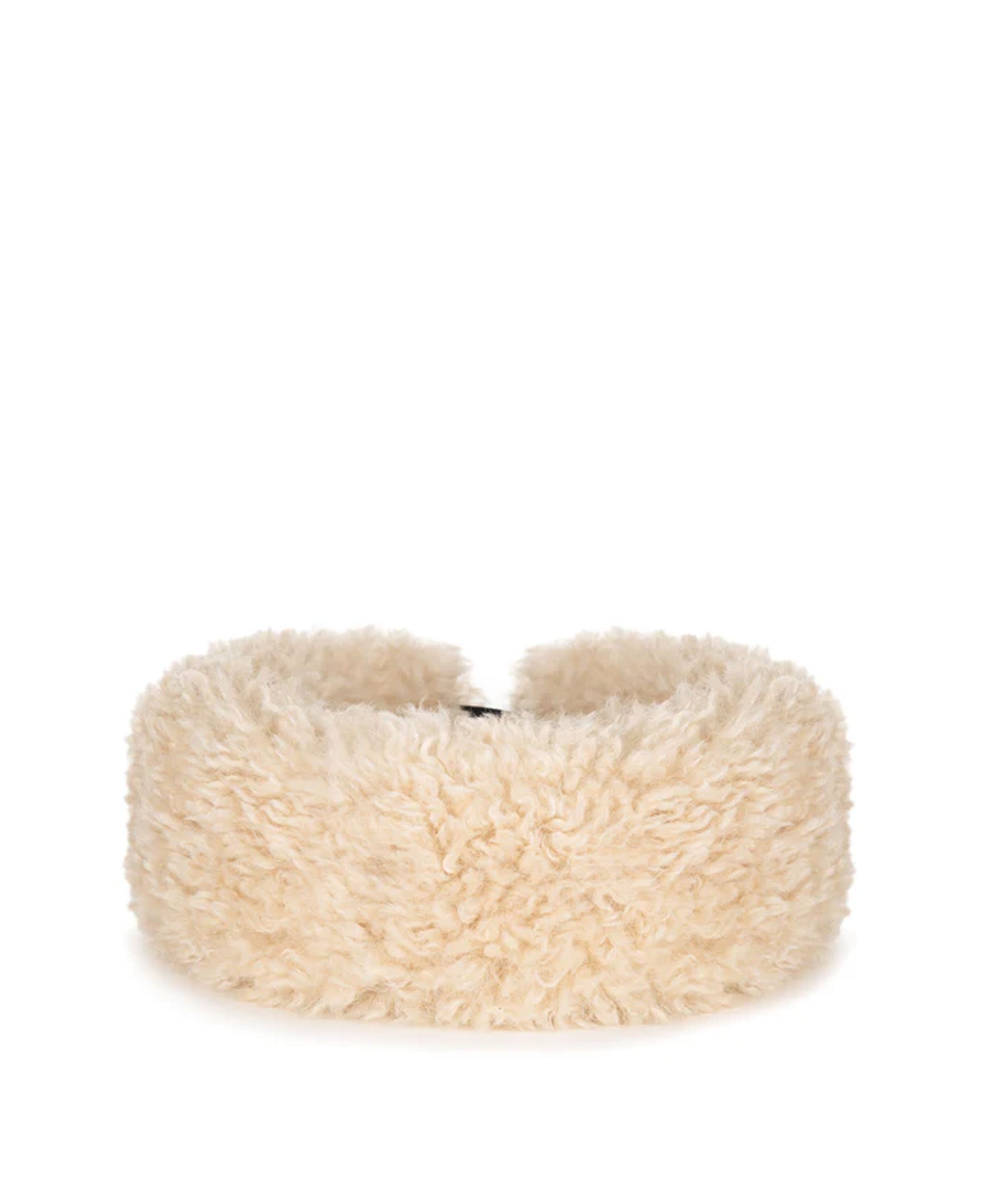 Huff Headband - Cream Faux Sheepskin