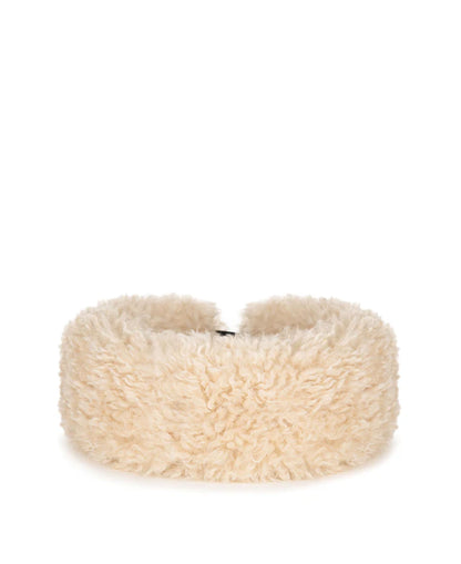 Huff Headband - Cream Faux Sheepskin