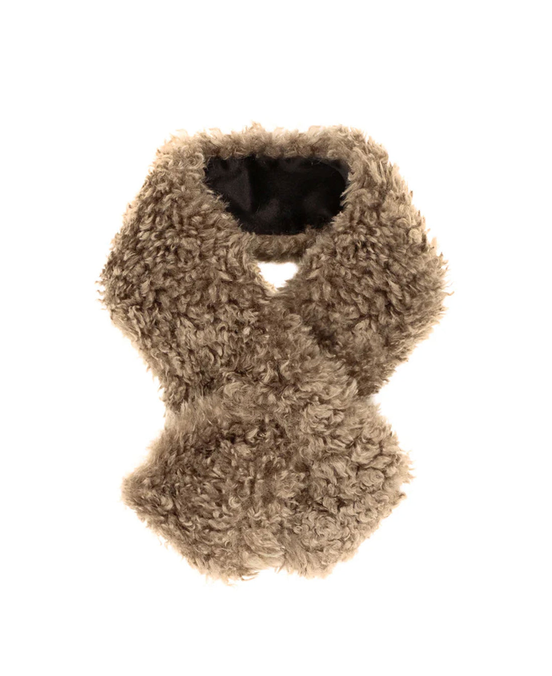 Tiptop Scarf - Taupe Faux Sheepskin