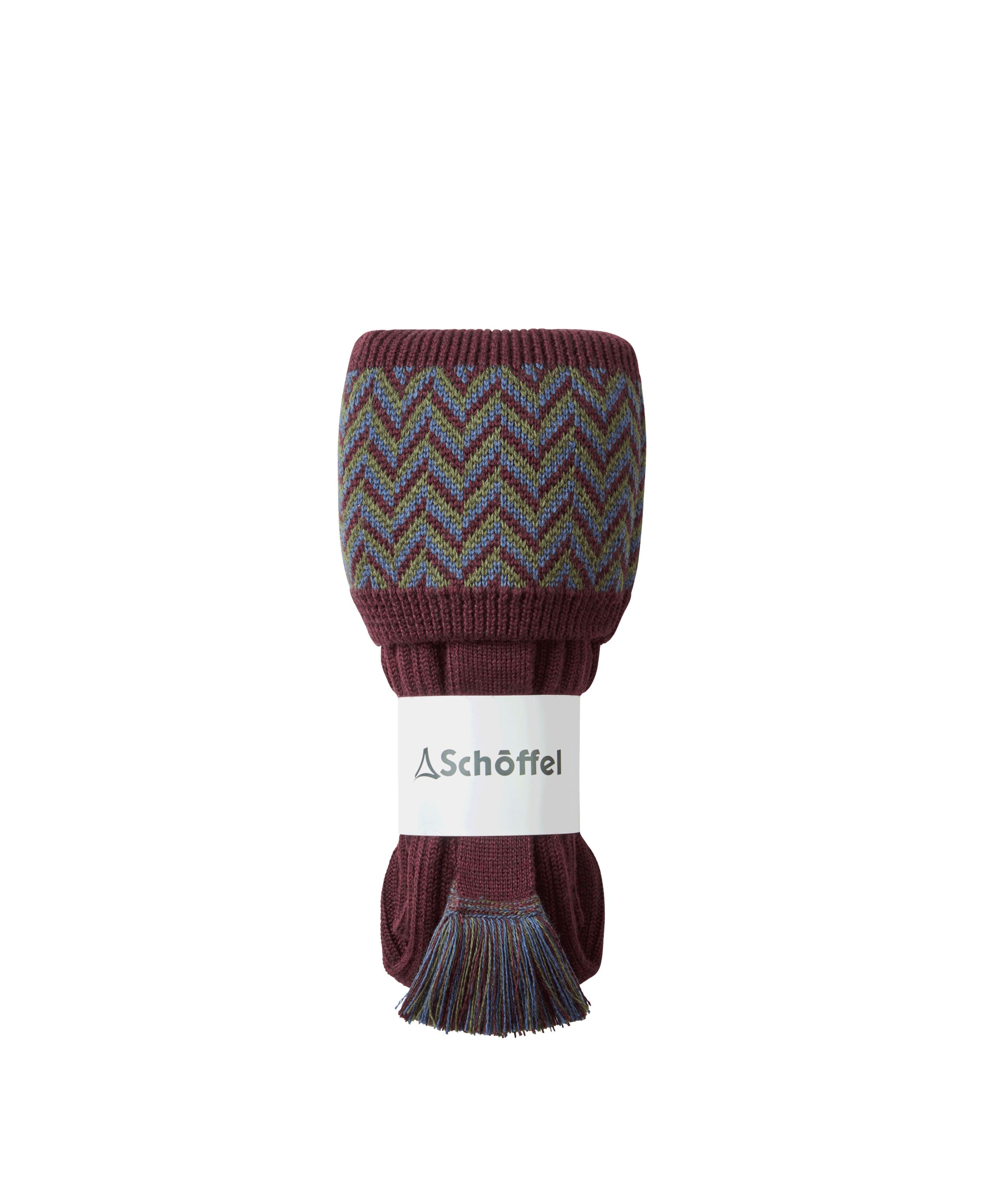 Herringbone Sock - Wine