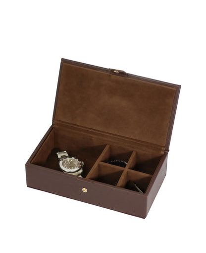 Cufflink And Watch Box - Brown