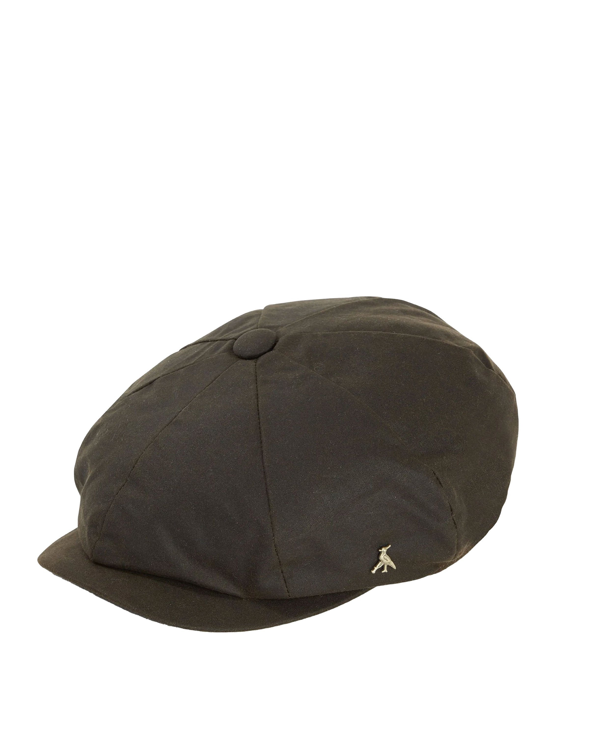 Hengrave Wax Baker Boy Cap - Olive