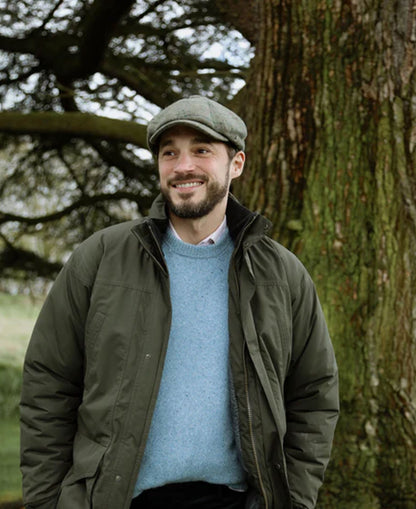 Felsham Tweed Baker Boy Cap - Green