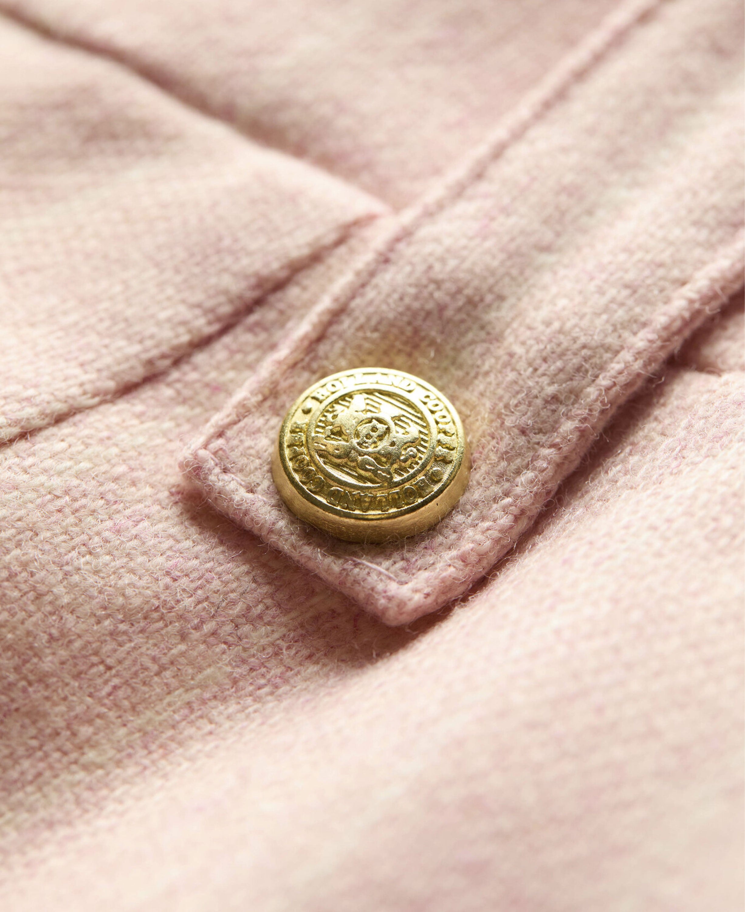 High Waisted Straight Trousers - Pink Chalk Pinstripe
