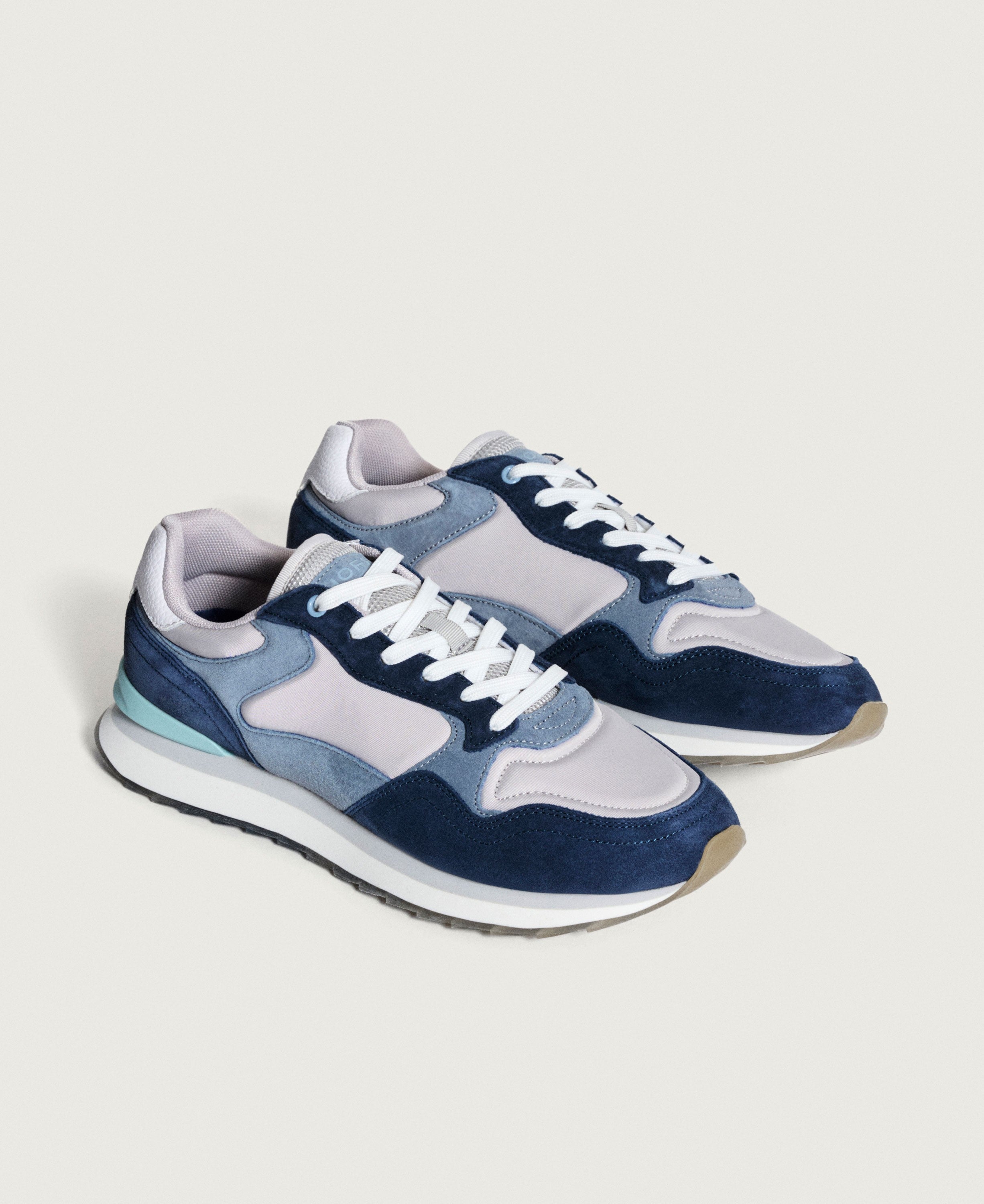 Alberobello City Trainers - Navy Blue/Beige