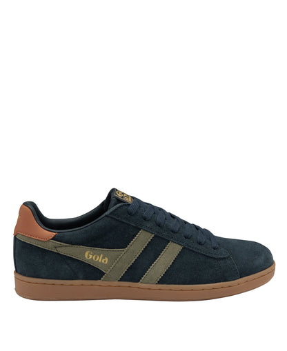 Equipe II Suede Trainers - Navy/Light Khaki/Moody Orange