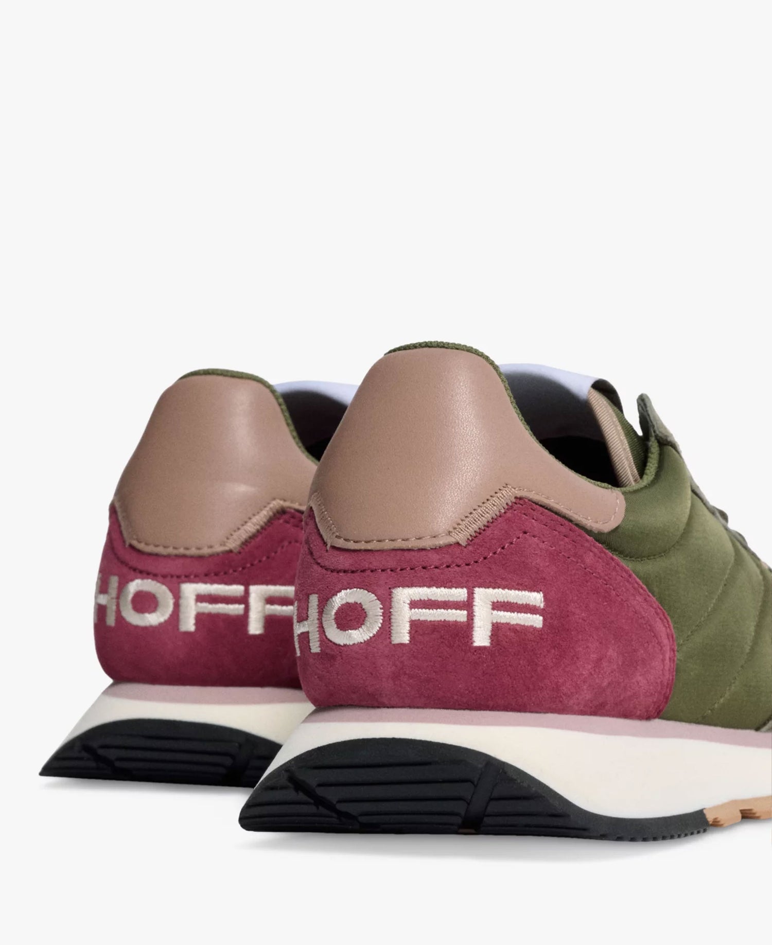 Velia Track and Field Trainers - Khaki/Burgundy