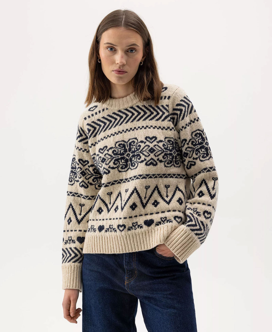 Magda Crew - Sand/Navy