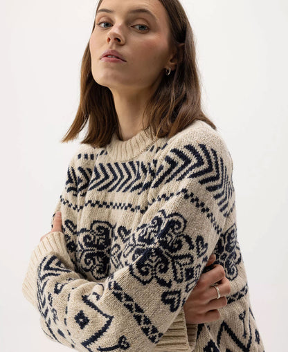 Magda Crew - Sand/Navy
