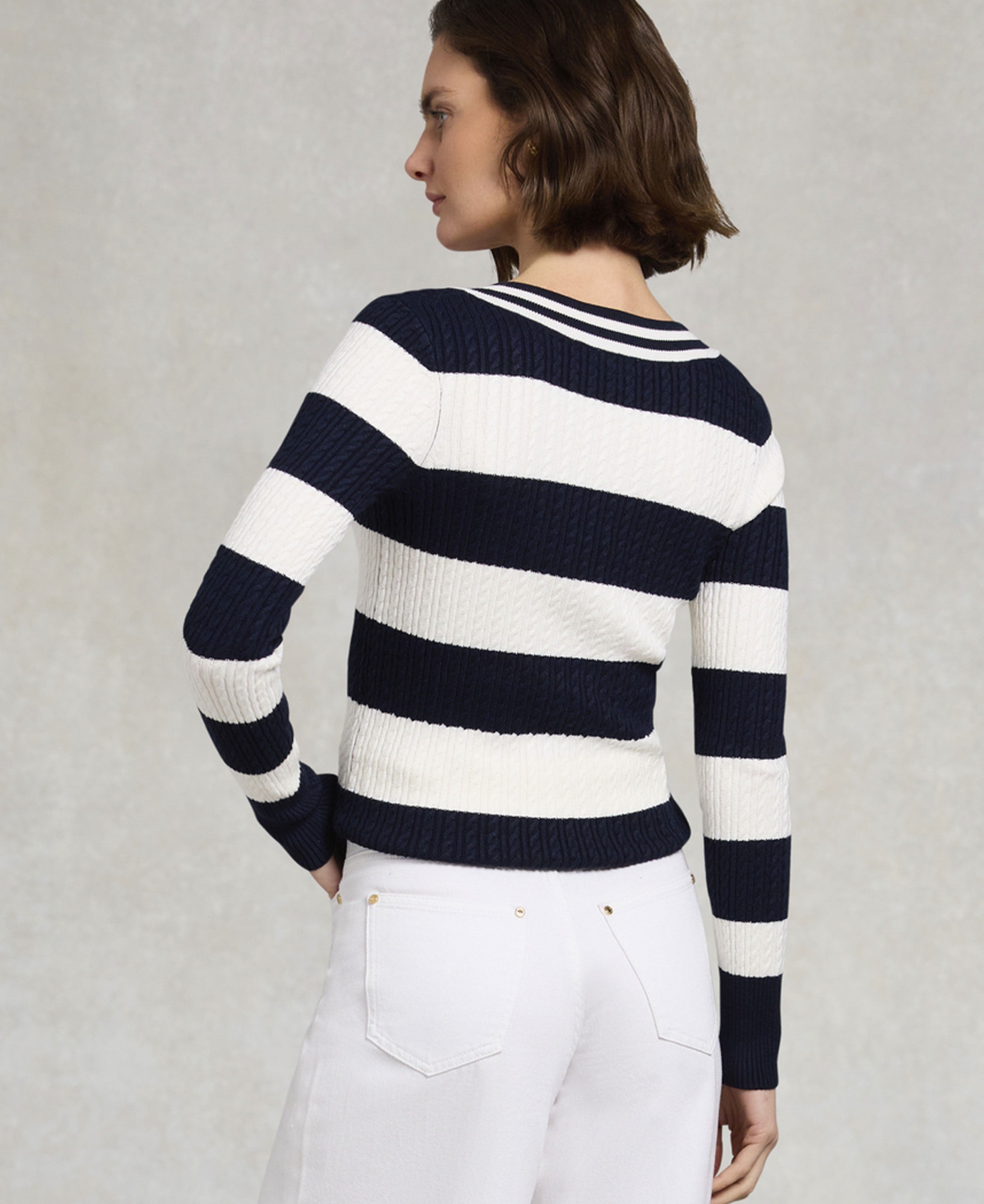Badminton Knit - Ink Navy Stripe