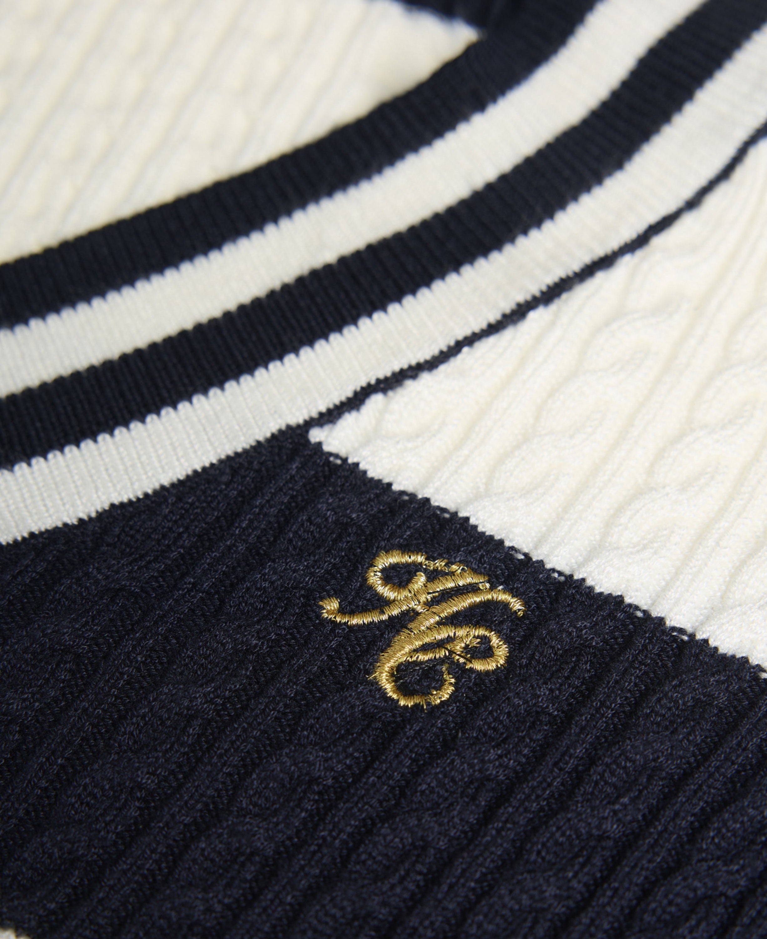 Badminton Knit - Ink Navy Stripe
