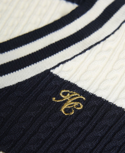 Badminton Knit - Ink Navy Stripe