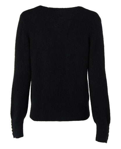 Amelia V-Neck Knit - Black