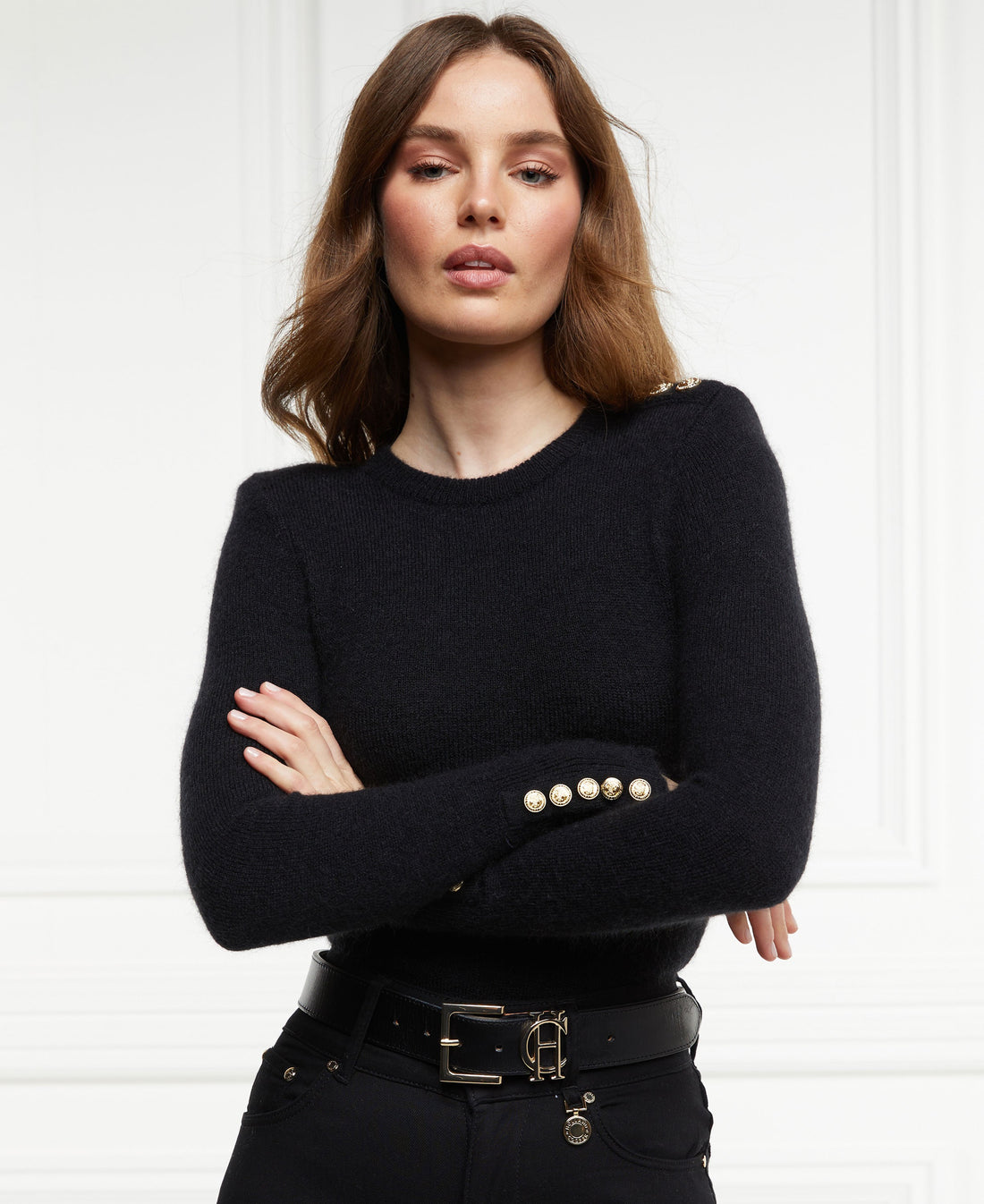 Amy Crew Neck Knit - Black