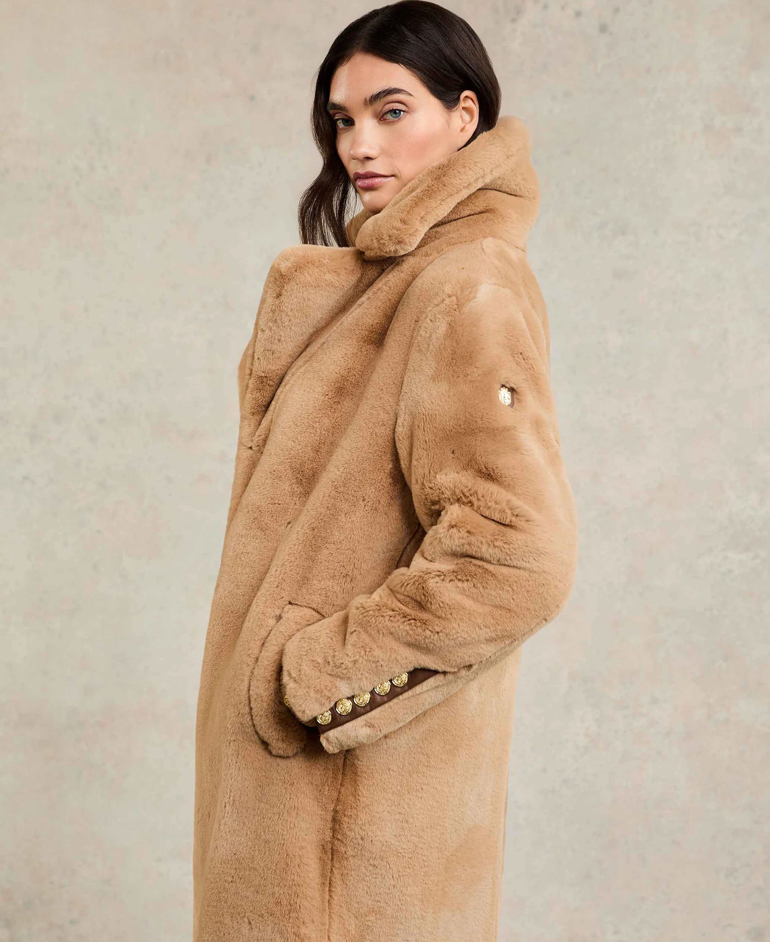 Asygarth Faux Fur Coat - Natural