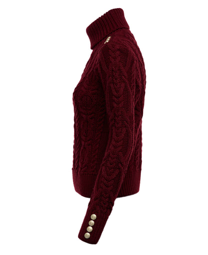Belgravia Cable Knit - Oxblood