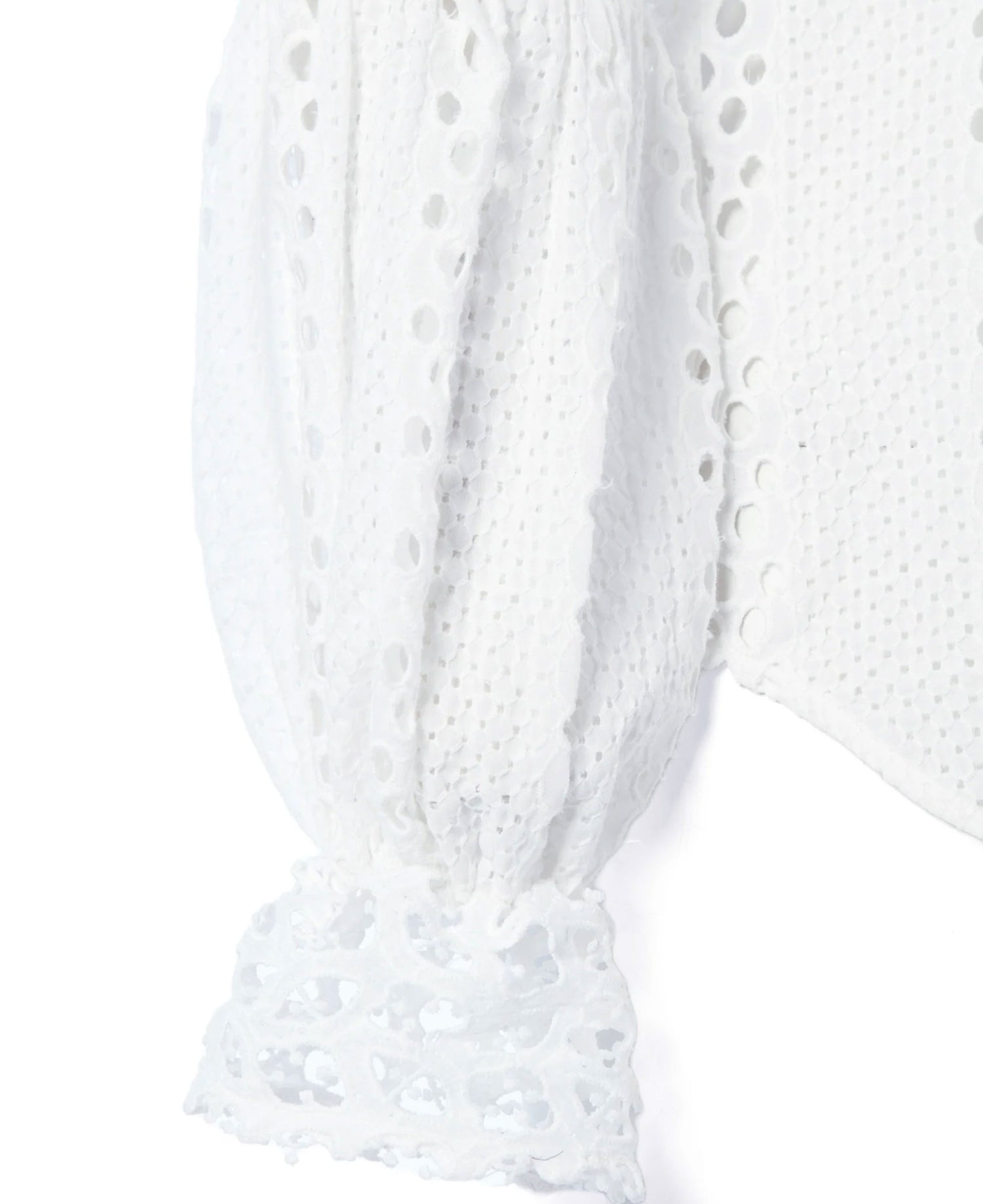 Broderie Lace Shirt - White