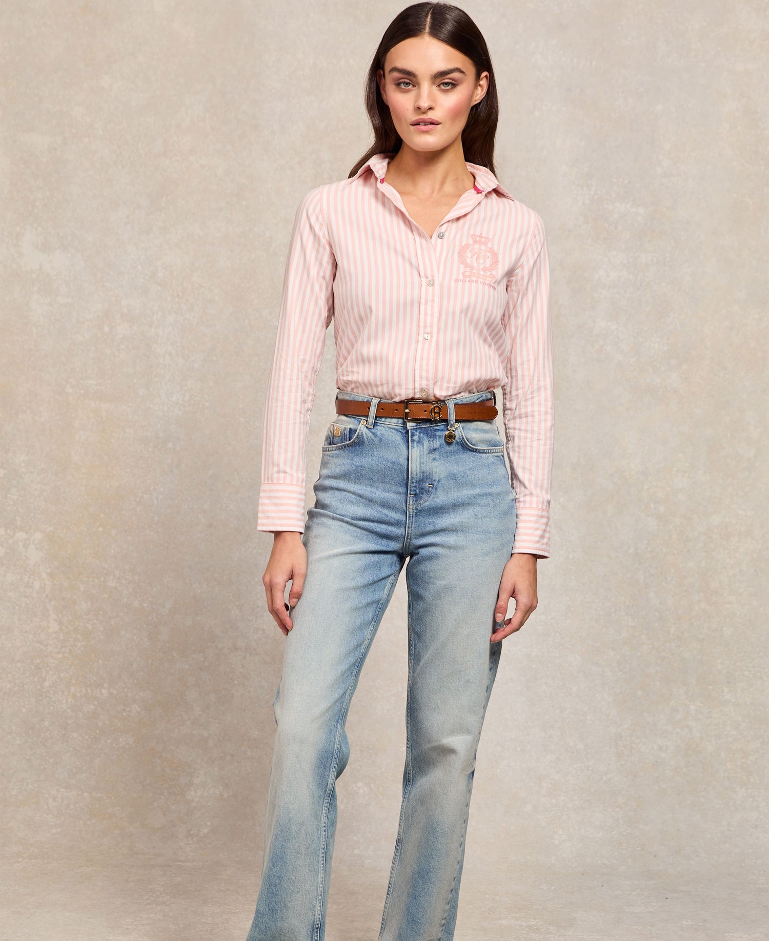 Classic Button Down Shirt - Pink Stripe