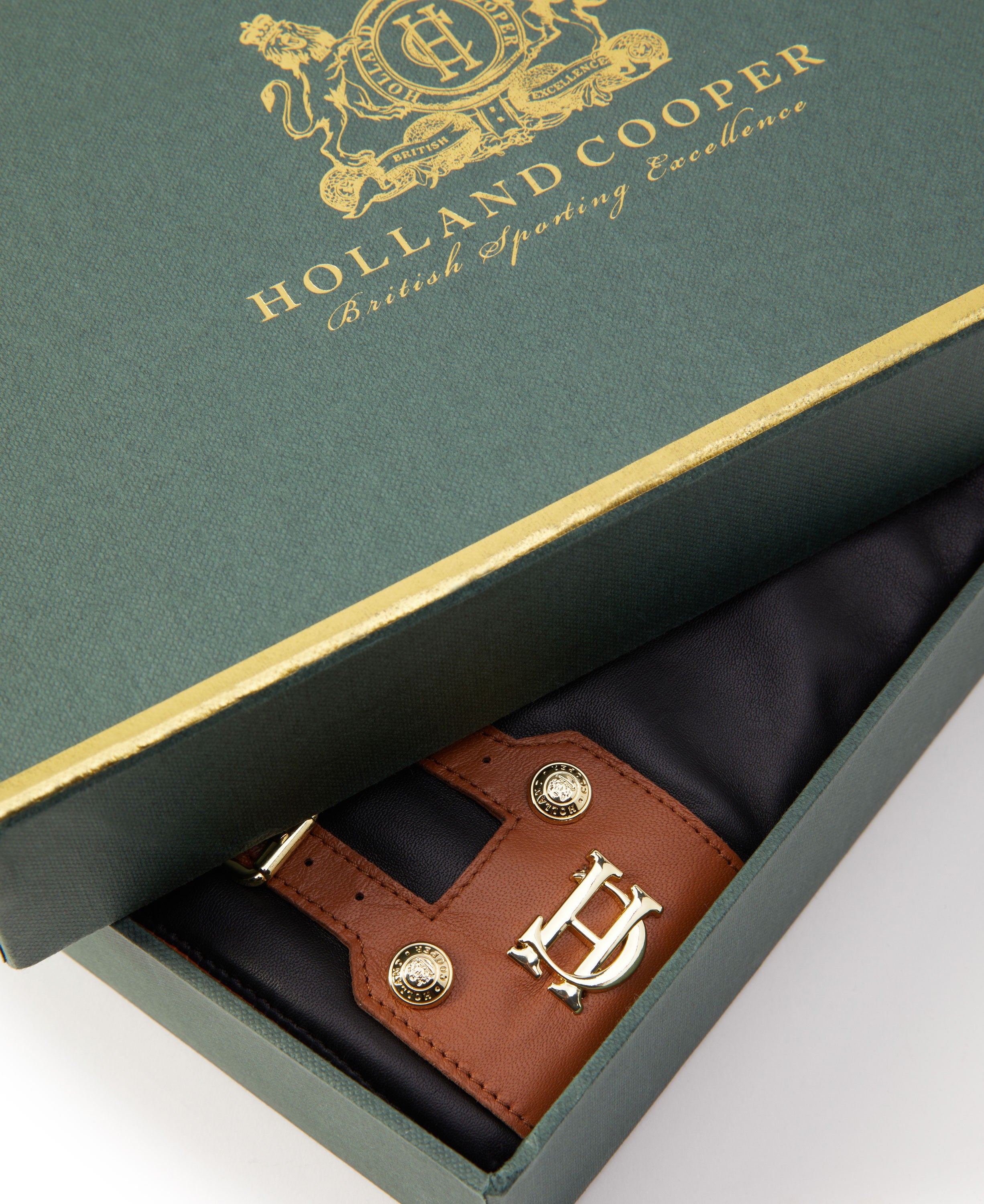 Holland Cooper Black Monogram Gloves