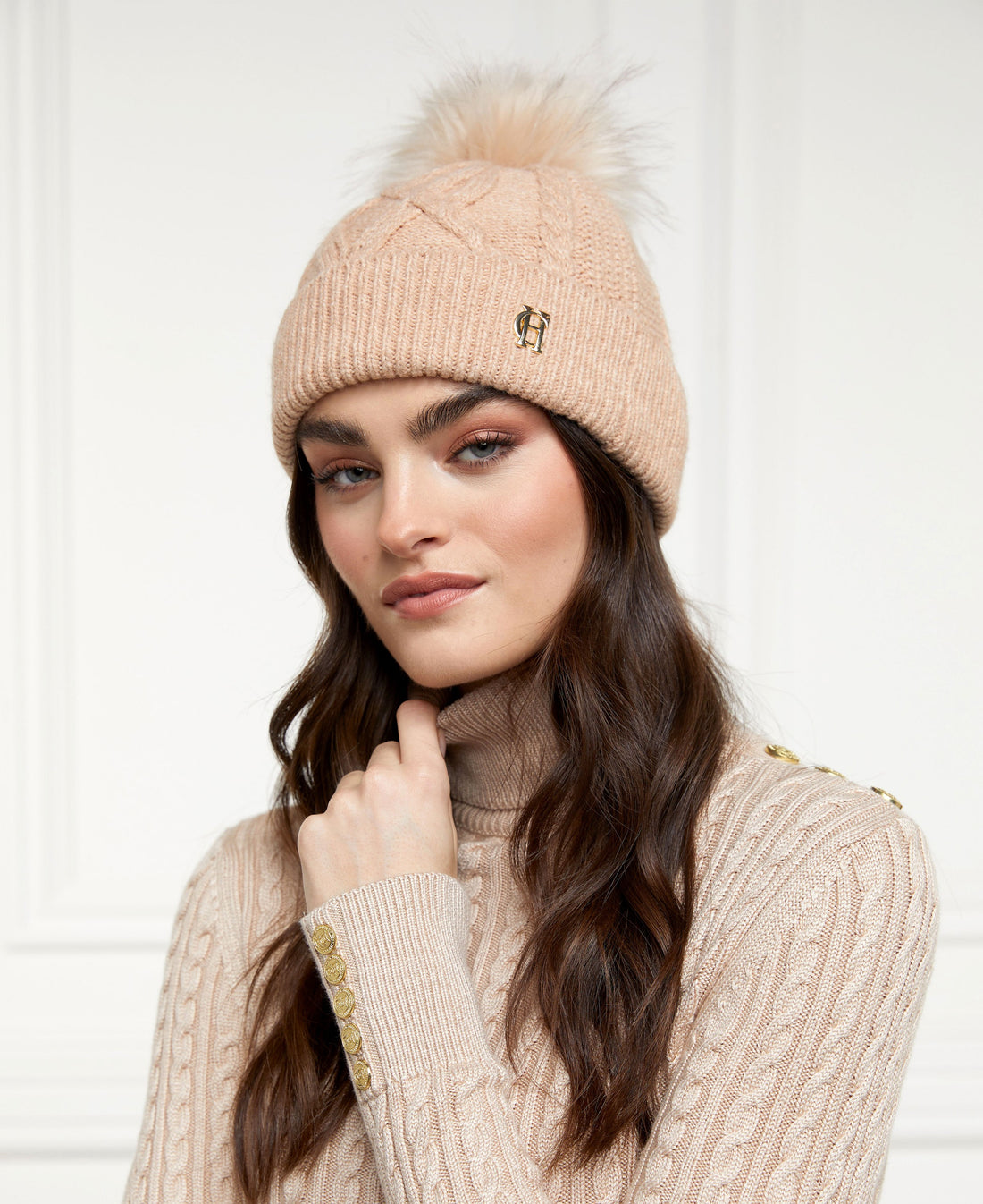 Cortina Bobble Hat - Camel Champagne