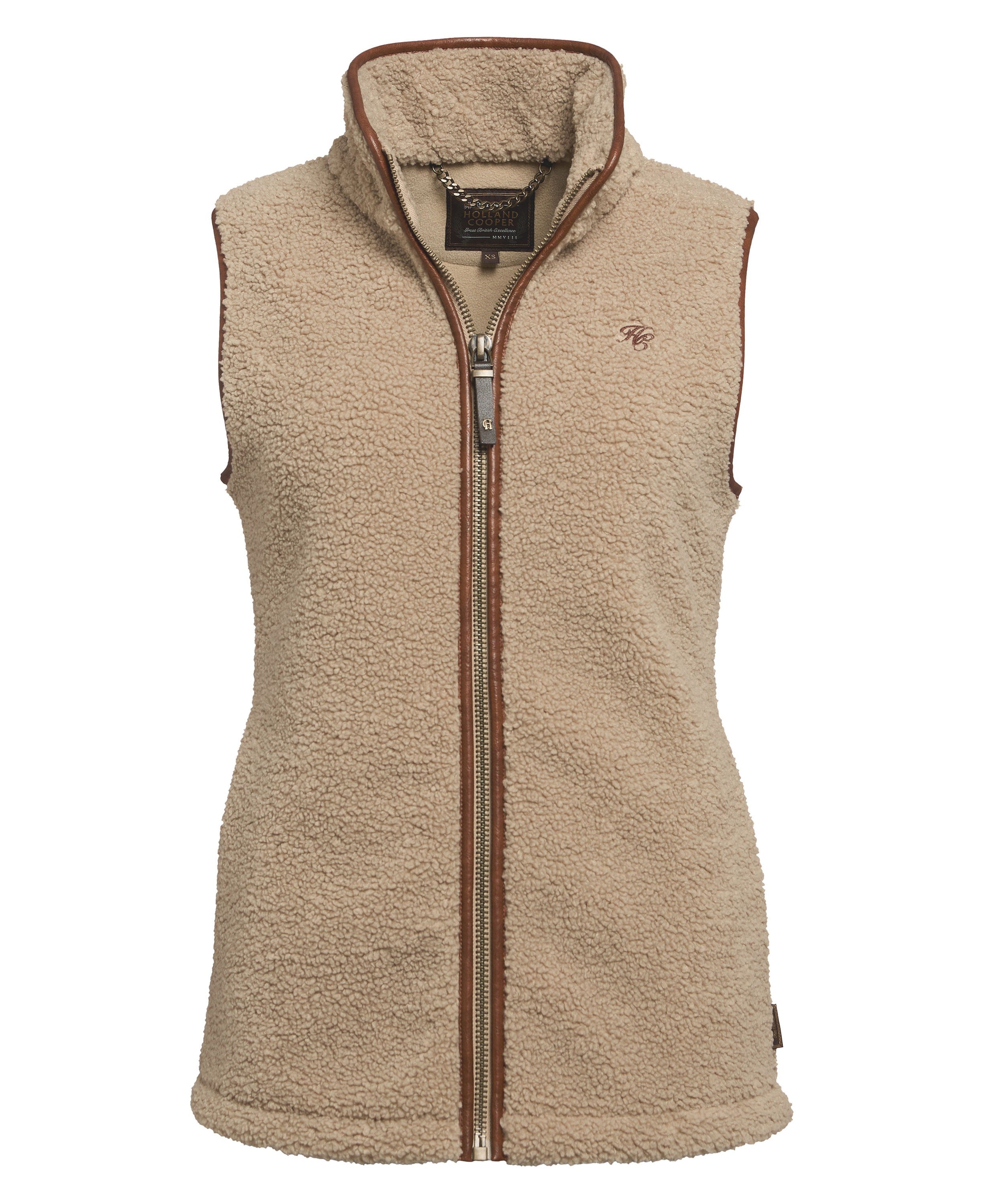 Country Fleece Gilet - Natural Borg