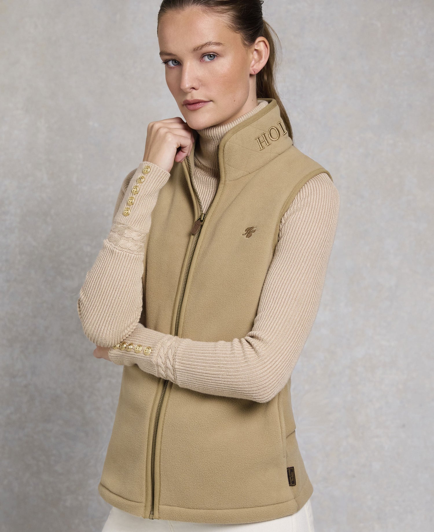 Country Fleece Gilet - Sand