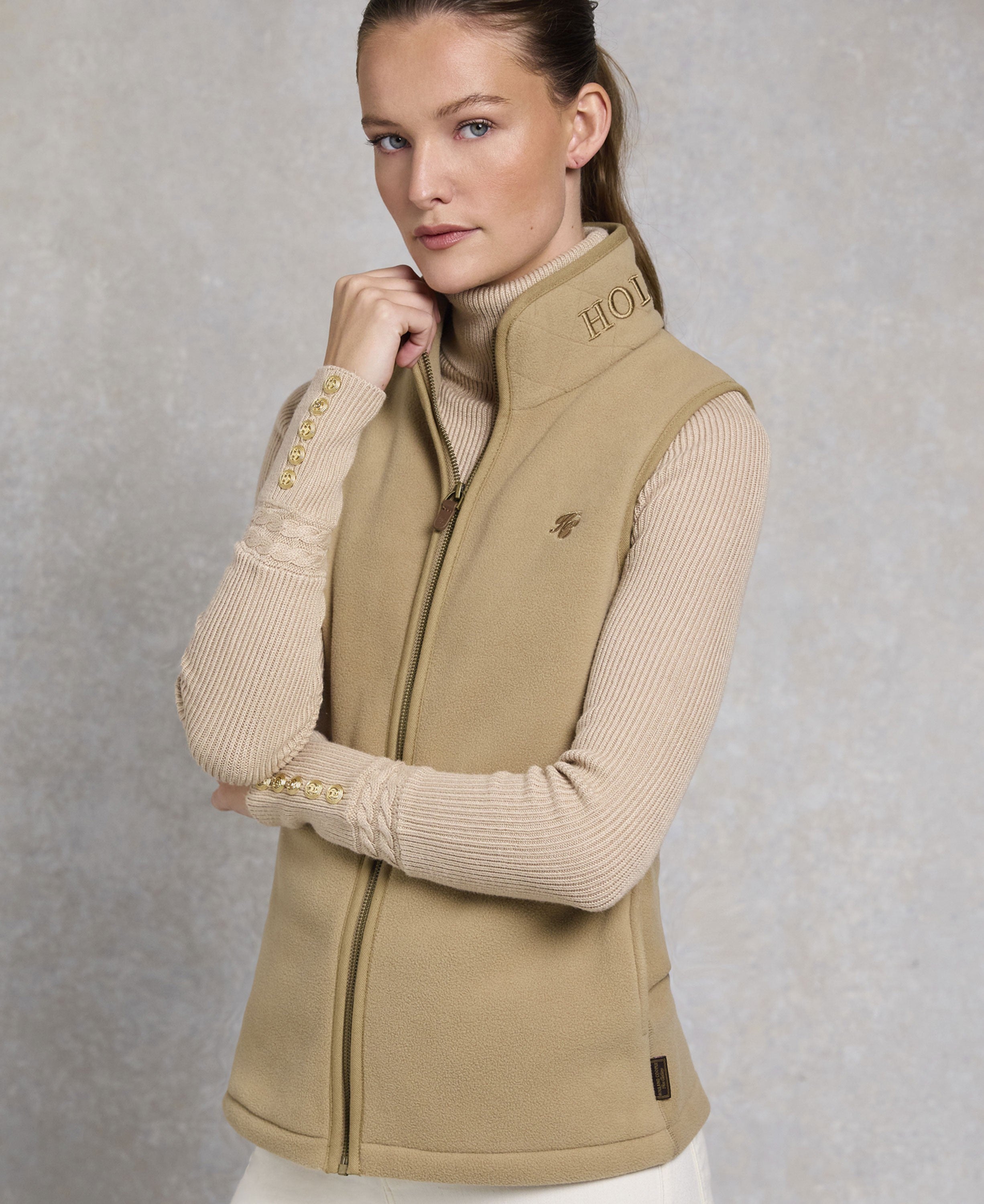 Country Fleece Gilet - Sand