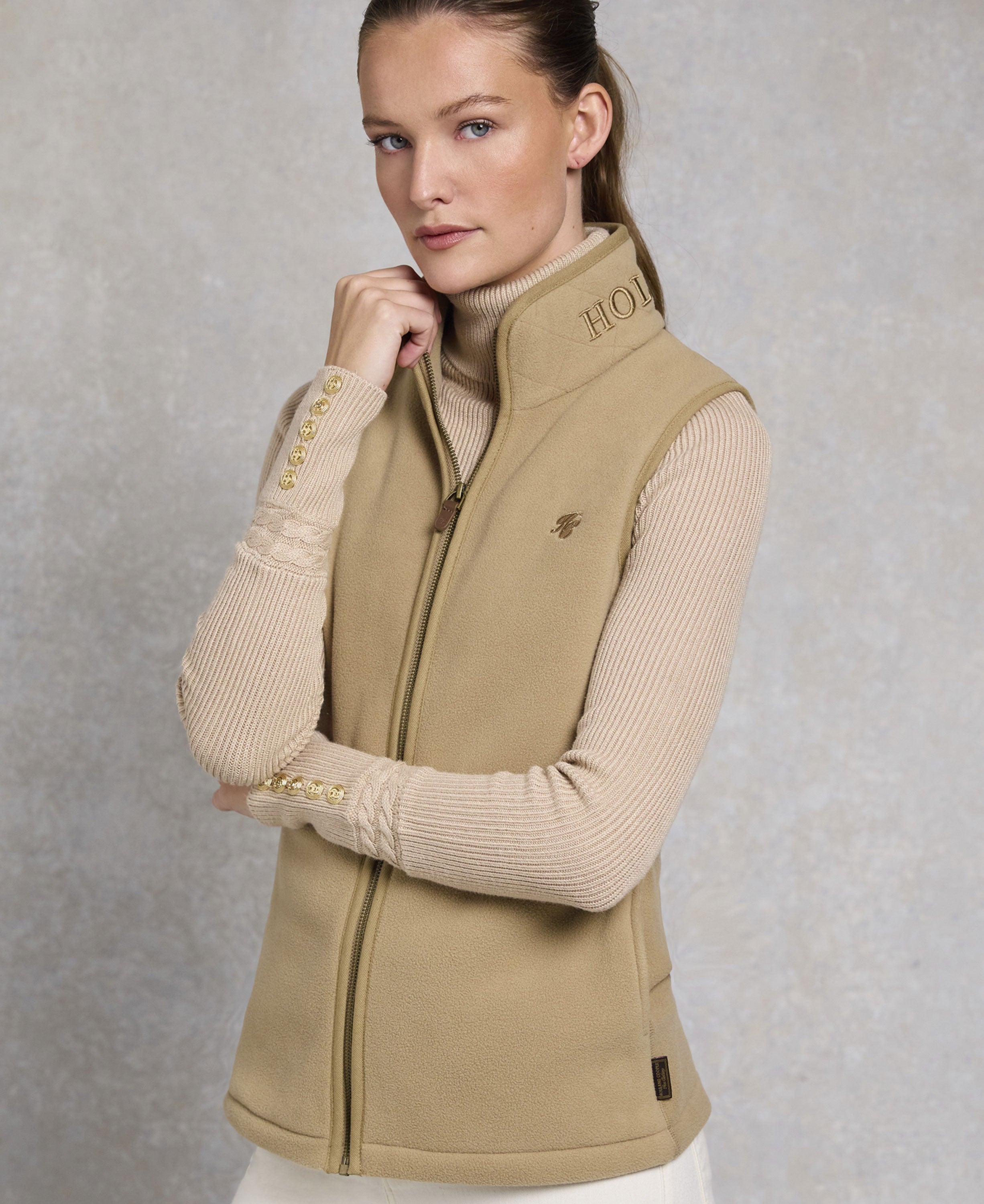 Country Fleece Gilet - Sand