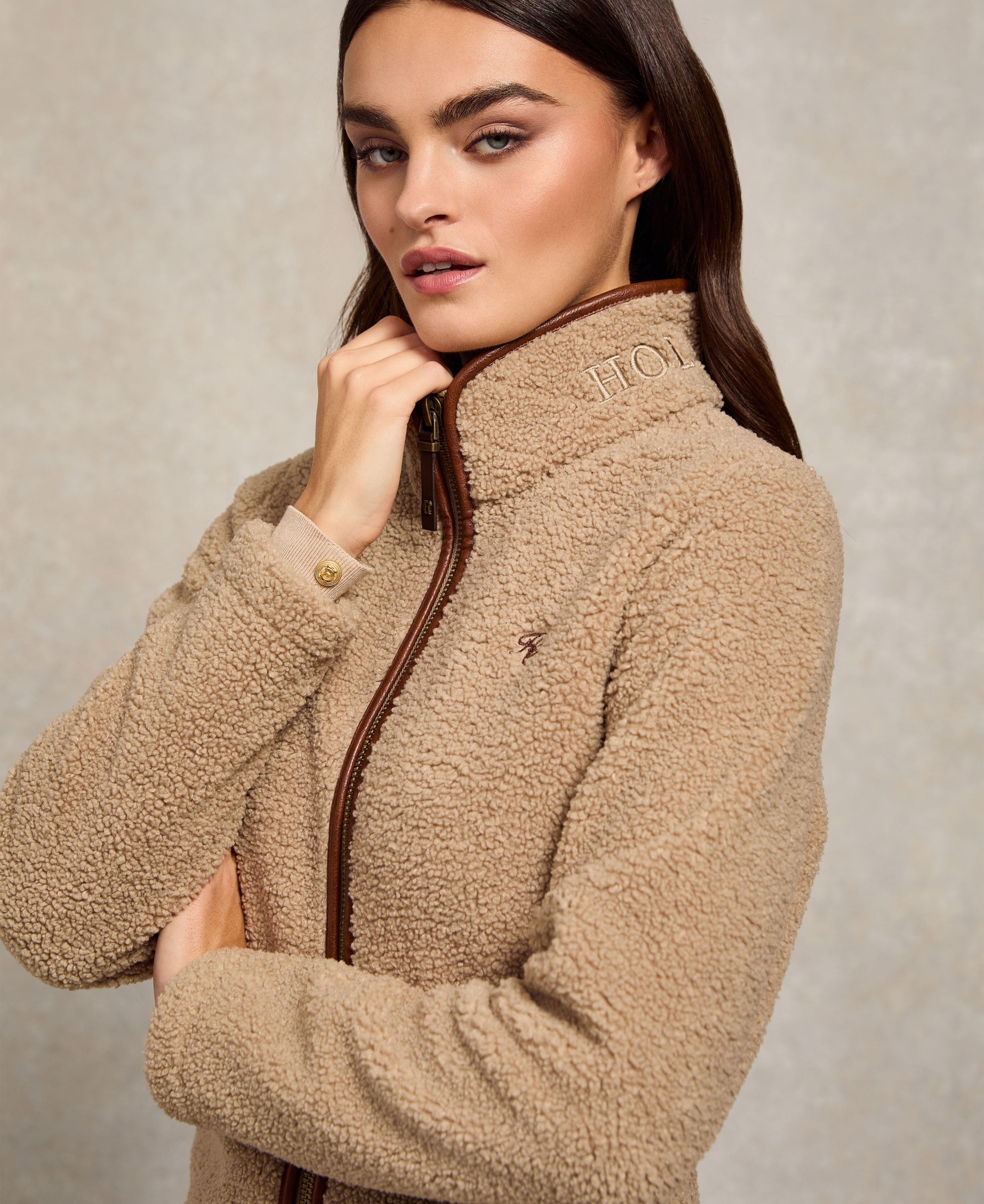 Country Fleece Jacket - Natural Borg