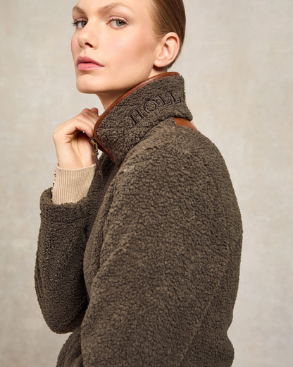 Country Fleece Jacket - Khaki Borg